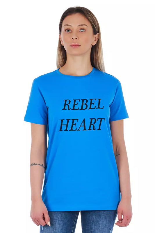 Frankie Morello Light Blue Cotton Women Top $183.00 Frankie Morello Luzworld