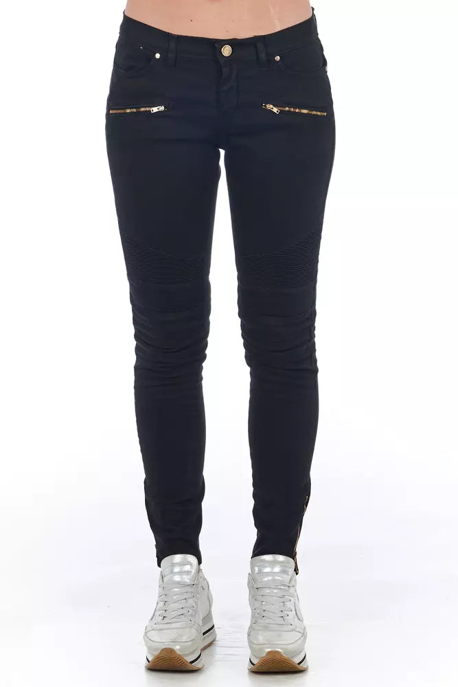 Frankie Morello Black Cotton Women Jeans $540.00 Frankie Morello Luzworld