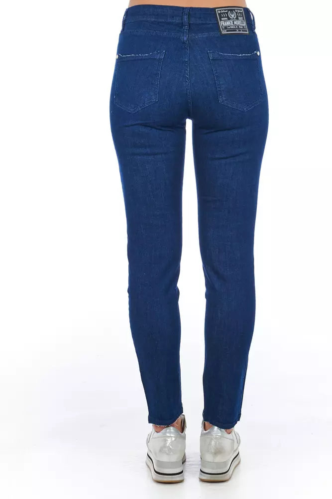 Frankie Morello Blue Cotton Women Skinny Jean $457.00 Frankie Morello Luzworld