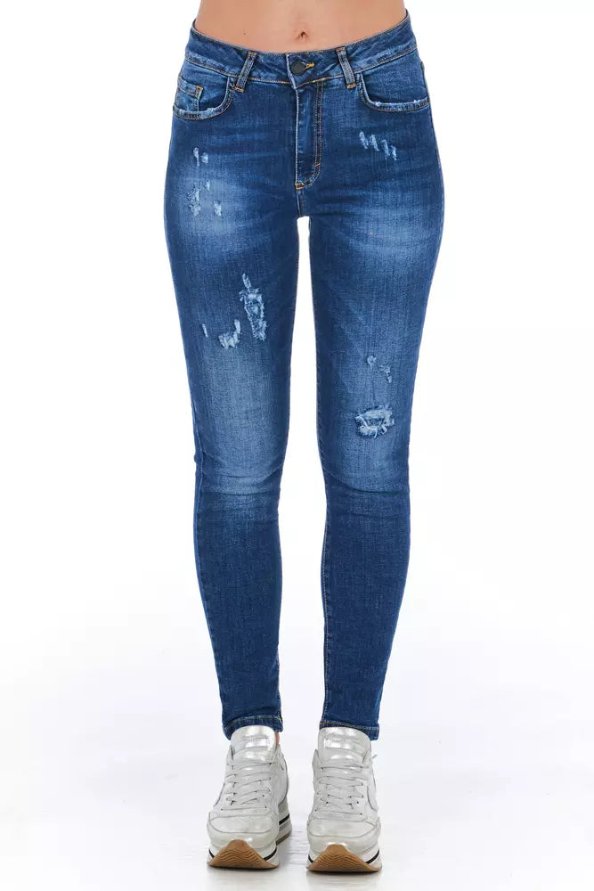Frankie Morello Blue Denim Women's Jeans $457.00 Frankie Morello Luzworld