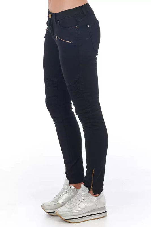Frankie Morello Black Cotton Women Jeans $540.00 Frankie Morello Luzworld