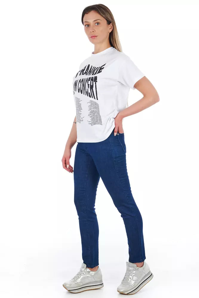 Frankie Morello Blue Cotton Women Skinny Jean $457.00 Frankie Morello Luzworld