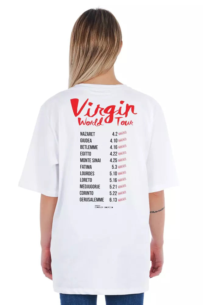 Frankie Morello White Cotton Women T-Shirt $199.00 Frankie Morello Luzworld
