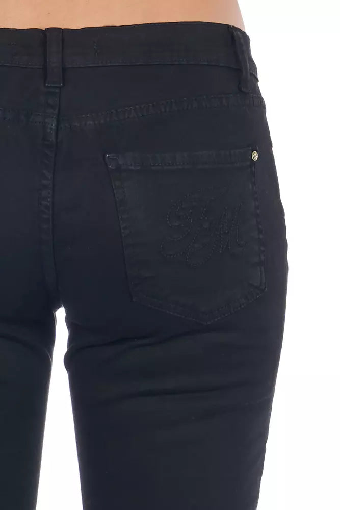 Frankie Morello Black Cotton Women Jeans $540.00 Frankie Morello Luzworld