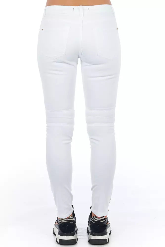 Frankie Morello White Cotton Women Jeans $540.00 Frankie Morello Luzworld