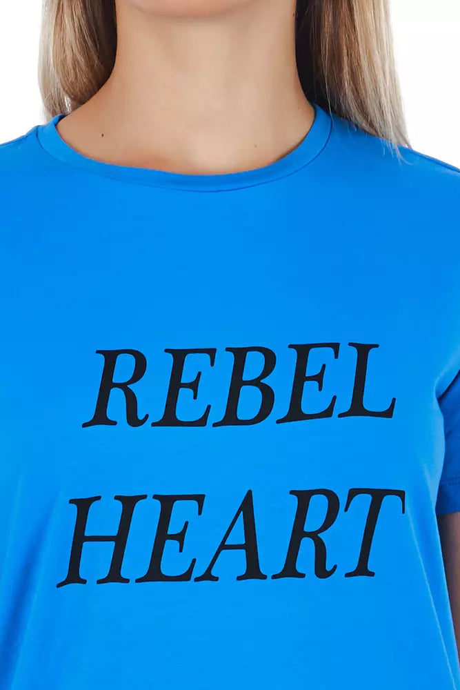 Frankie Morello Light Blue Cotton Women Top $183.00 Frankie Morello Luzworld