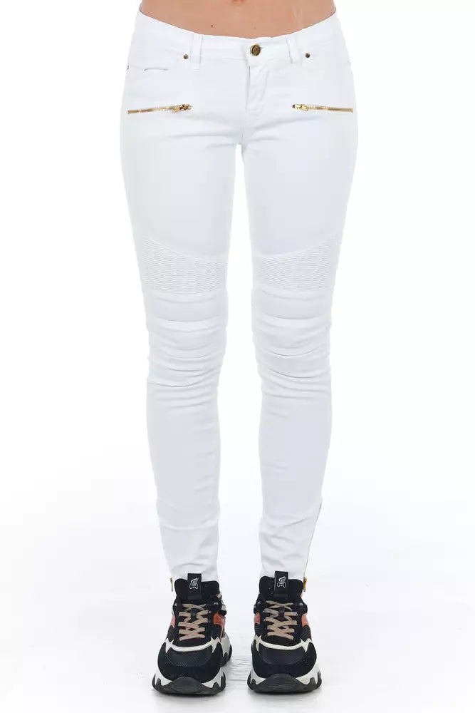 Frankie Morello White Cotton Women Jeans $540.00 Frankie Morello Luzworld