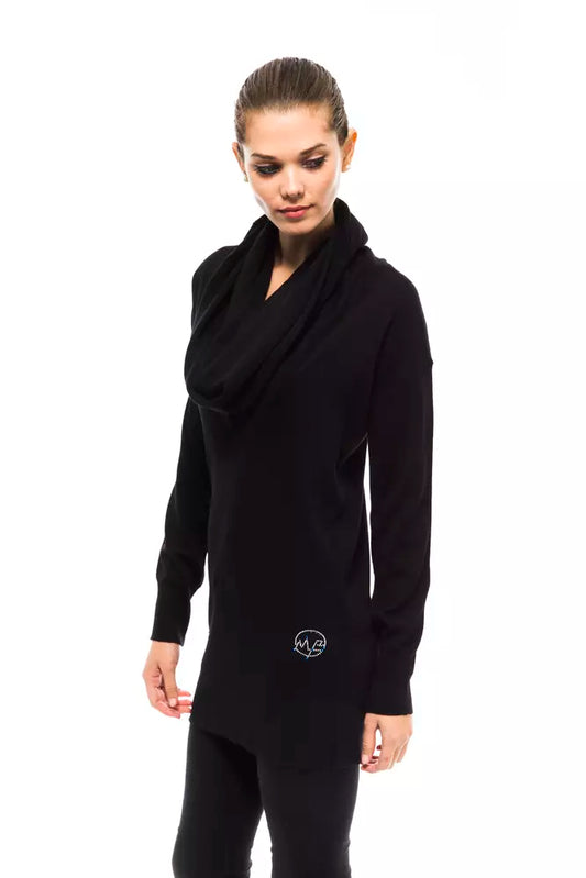 Montana Blu Embellished High Collar Woolen Sweater $173.00 Montana Blu Luzworld