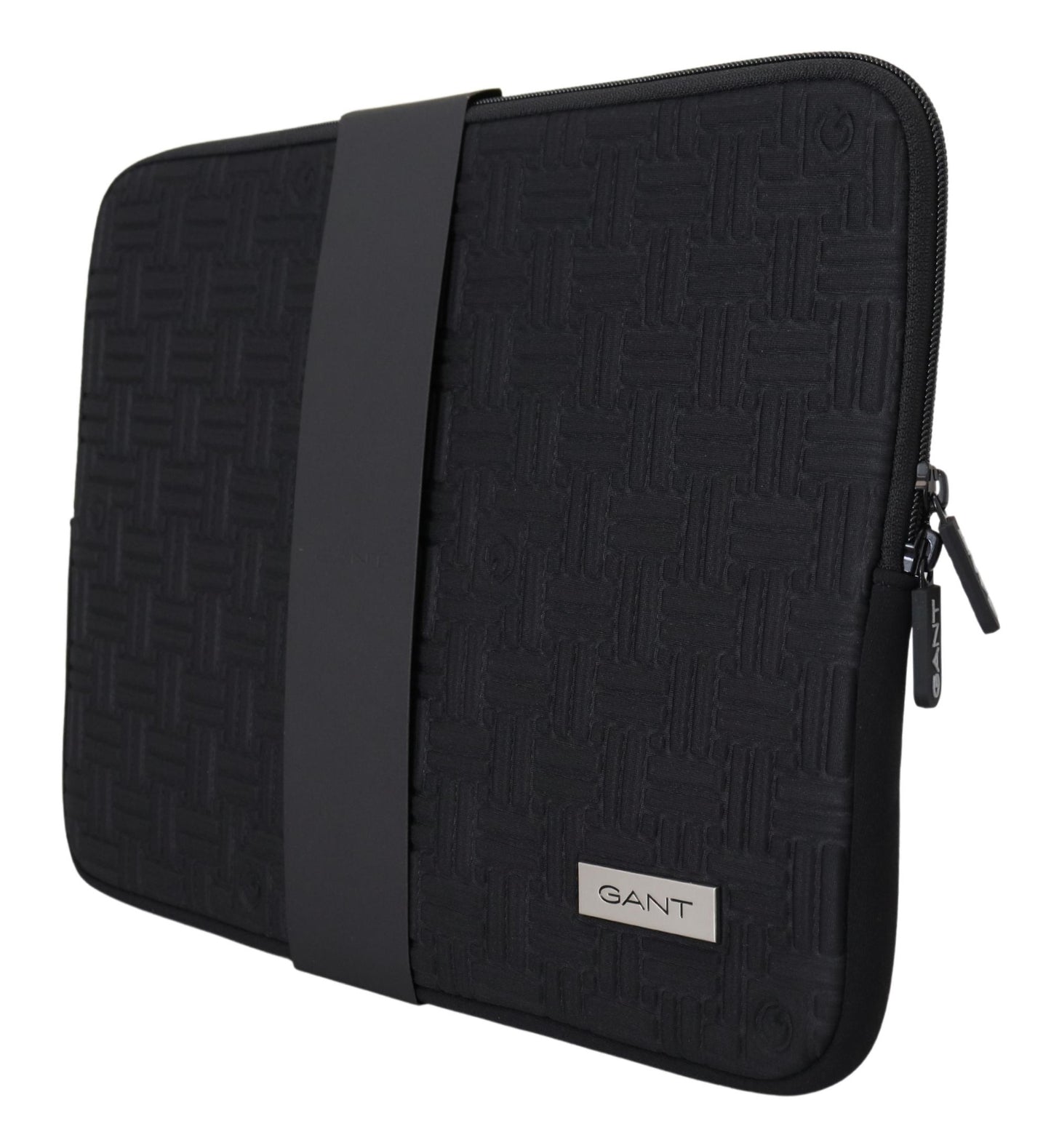 Gant Black Padded Pouch Bag Zipper Cover Sleeve Case $128.00 Gant Luzworld