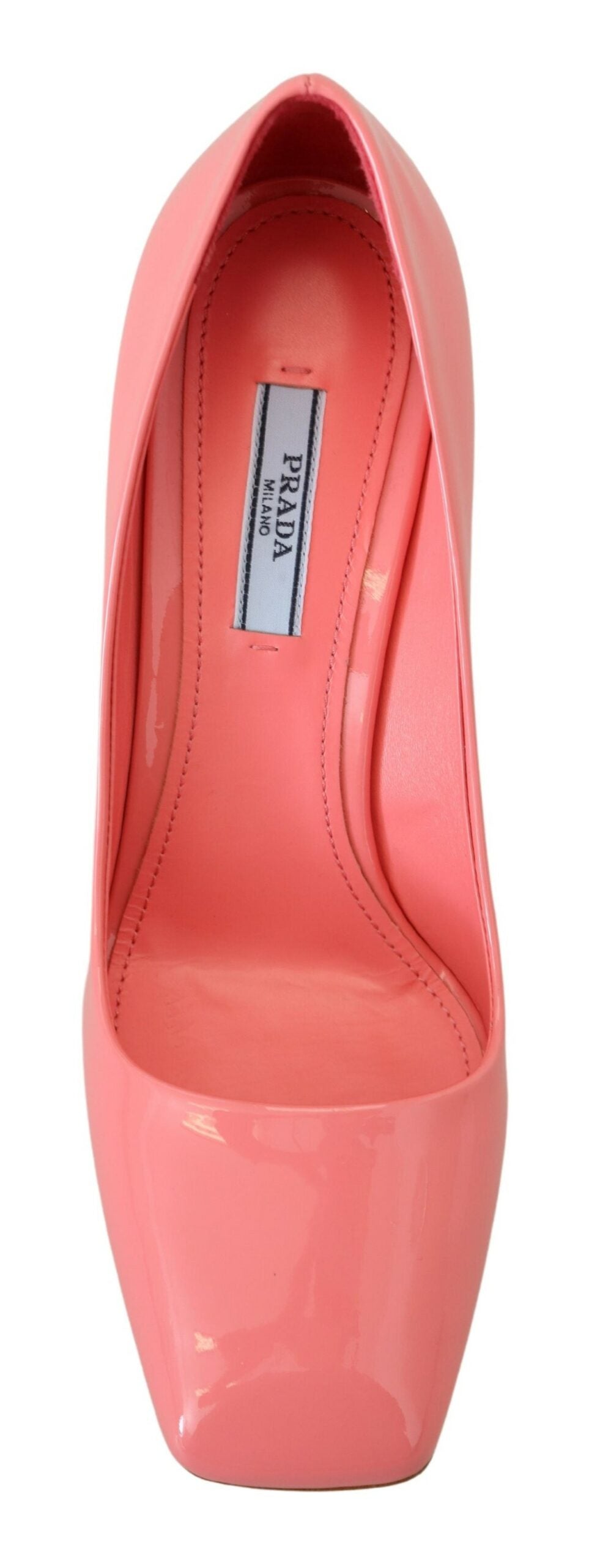Prada Pink Patent Leather Block Heels Pumps Classic $1891.00 Prada Luzworld
