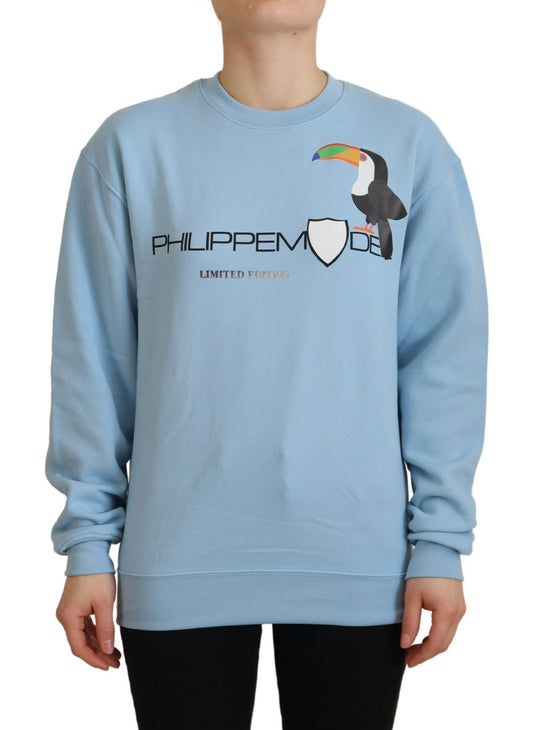 Philippe Model Light Blue Logo Printed Long Sleeves Sweater $559.00 Philippe Model Luzworld