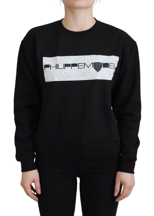 Philippe Model Black Printed Long Sleeves Pullover Sweater $501.00 Philippe Model Luzworld