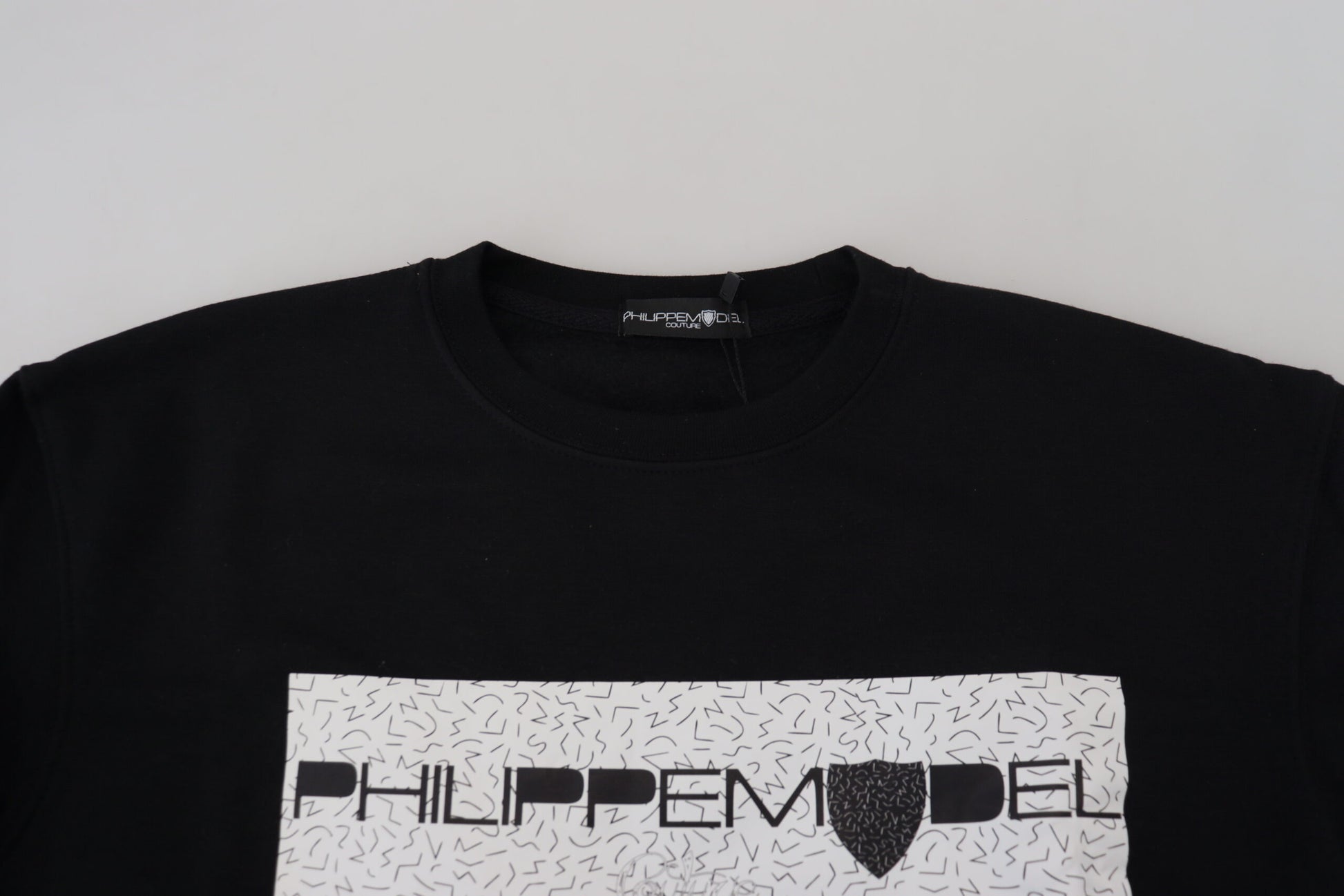 Philippe Model Black Printed Long Sleeves Pullover Sweater $501.00 Philippe Model Luzworld