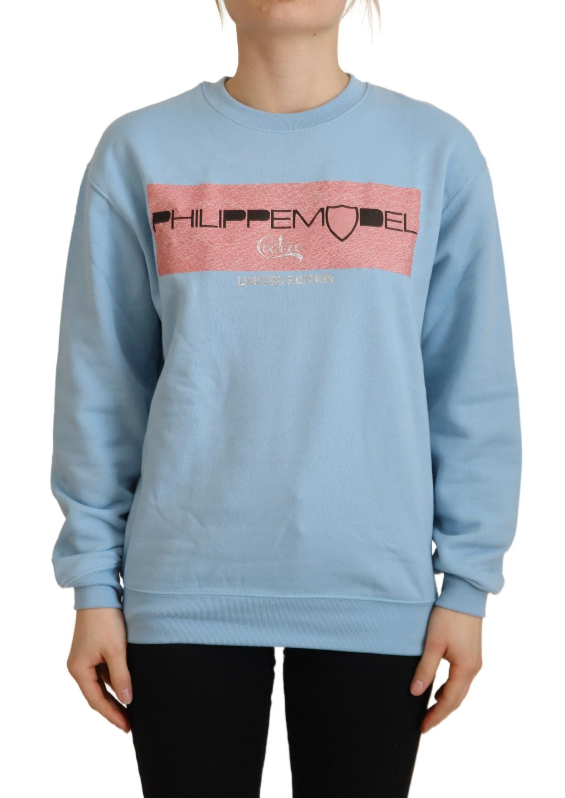 Philippe Model Light Blue Logo Printed Long Sleeves Sweater $501.00 Philippe Model Luzworld
