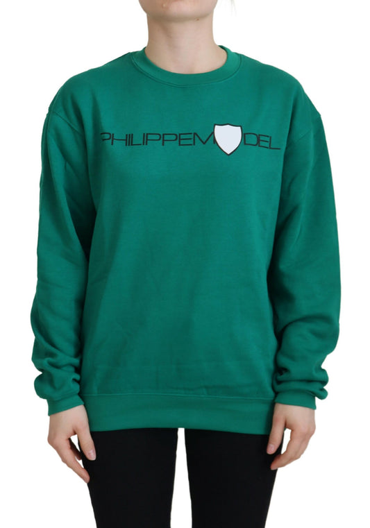Philippe Model Green Printed Long Sleeves Pullover Sweater $268.00 Philippe Model Luzworld