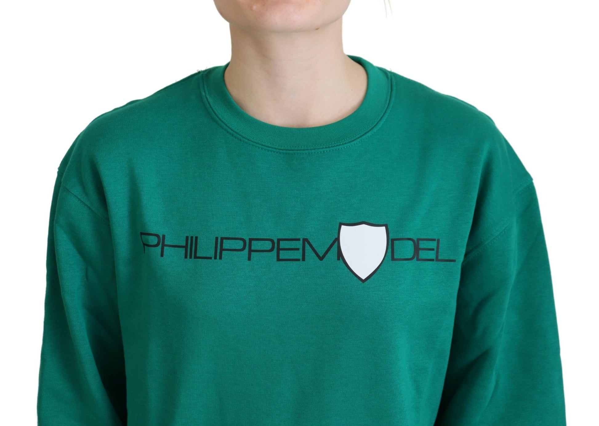 Philippe Model Green Printed Long Sleeves Pullover Sweater $268.00 Philippe Model Luzworld