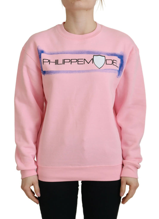 Philippe Model Pink Printed Long Sleeves Pullover Sweater $559.00 Philippe Model Luzworld