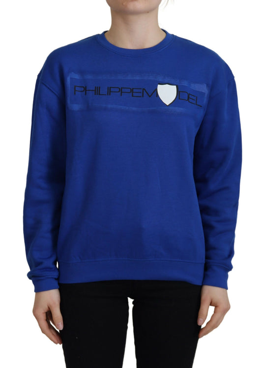 Philippe Model Blue Printed Long Sleeves Pullover Sweater $559.00 Philippe Model Luzworld
