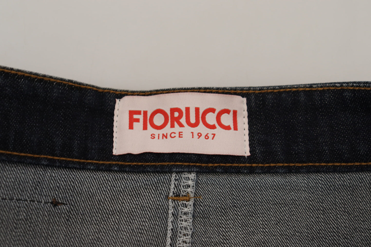 Fiorucci Dark Blue Washed Mid Waist Pencil Cut Denim Skirt $605.00 Fiorucci Luzworld