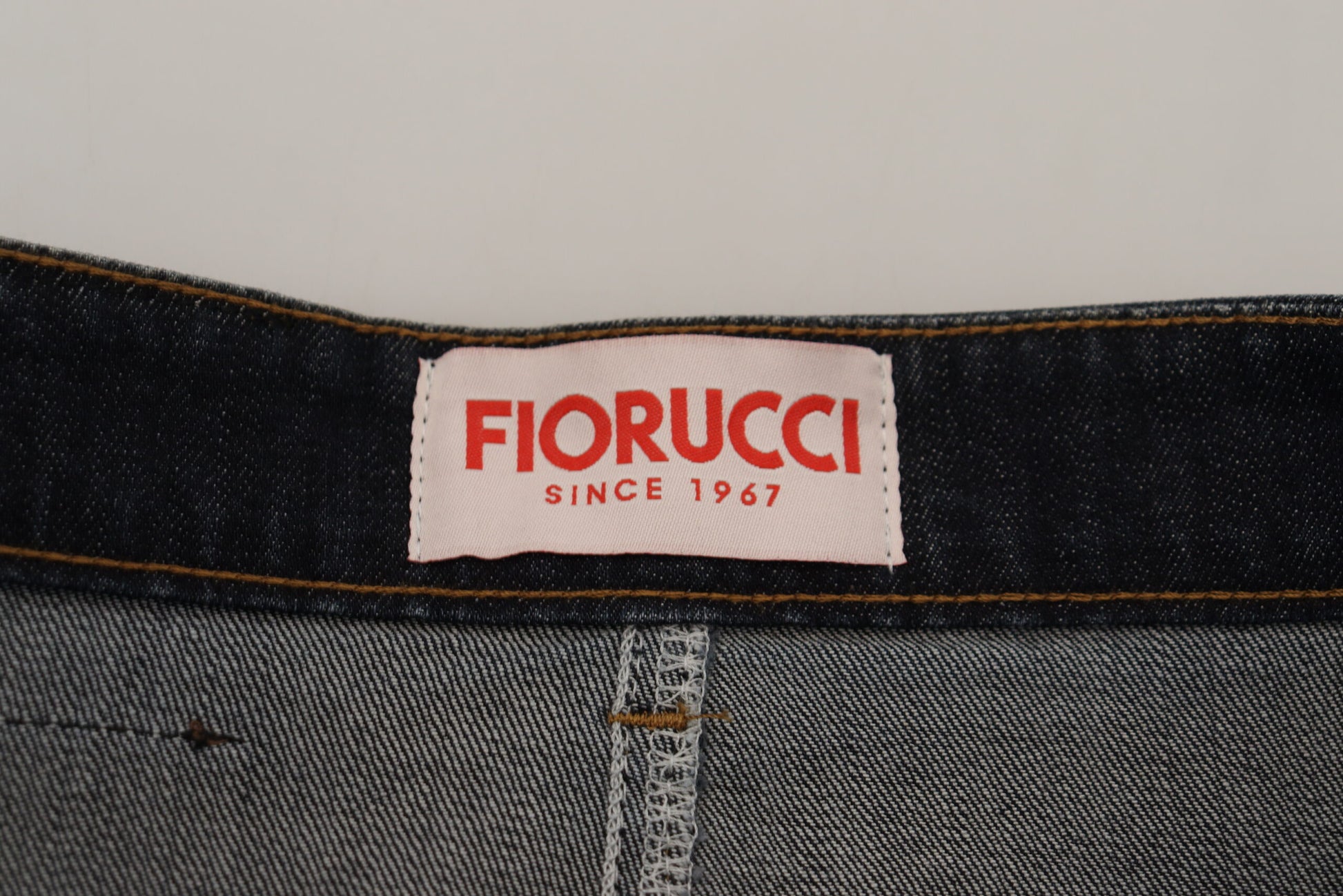 Fiorucci Dark Blue Washed Mid Waist Pencil Cut Denim Skirt $605.00 Fiorucci Luzworld