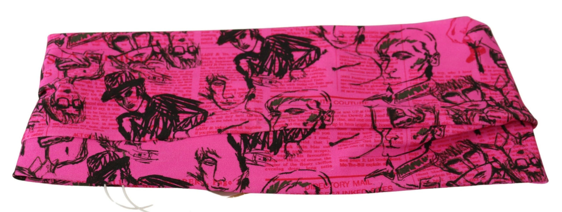 John Galliano Pink Newspaper Print Bra Cropped Blouse $532.00 John Galliano Luzworld