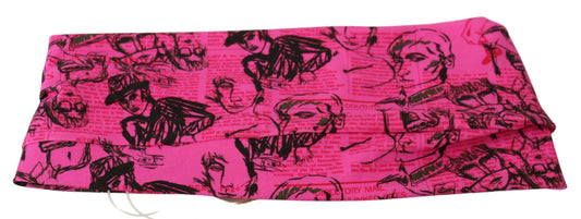 John Galliano Pink Newspaper Print Bra Cropped Blouse $532.00 John Galliano Luzworld