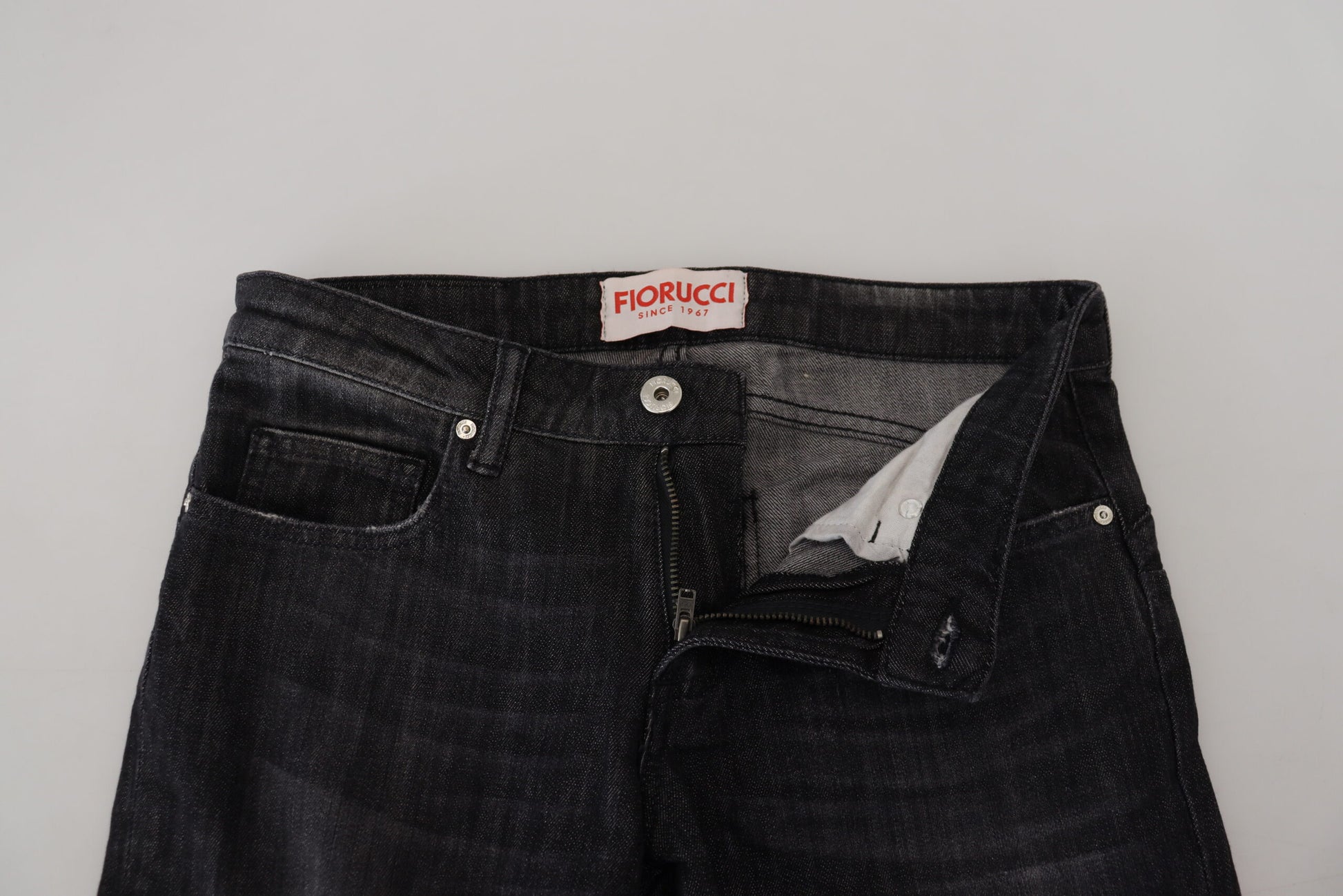 Fiorucci Black Cotton Low Waist Skinny Women Casual Jeans $559.00 Fiorucci Luzworld