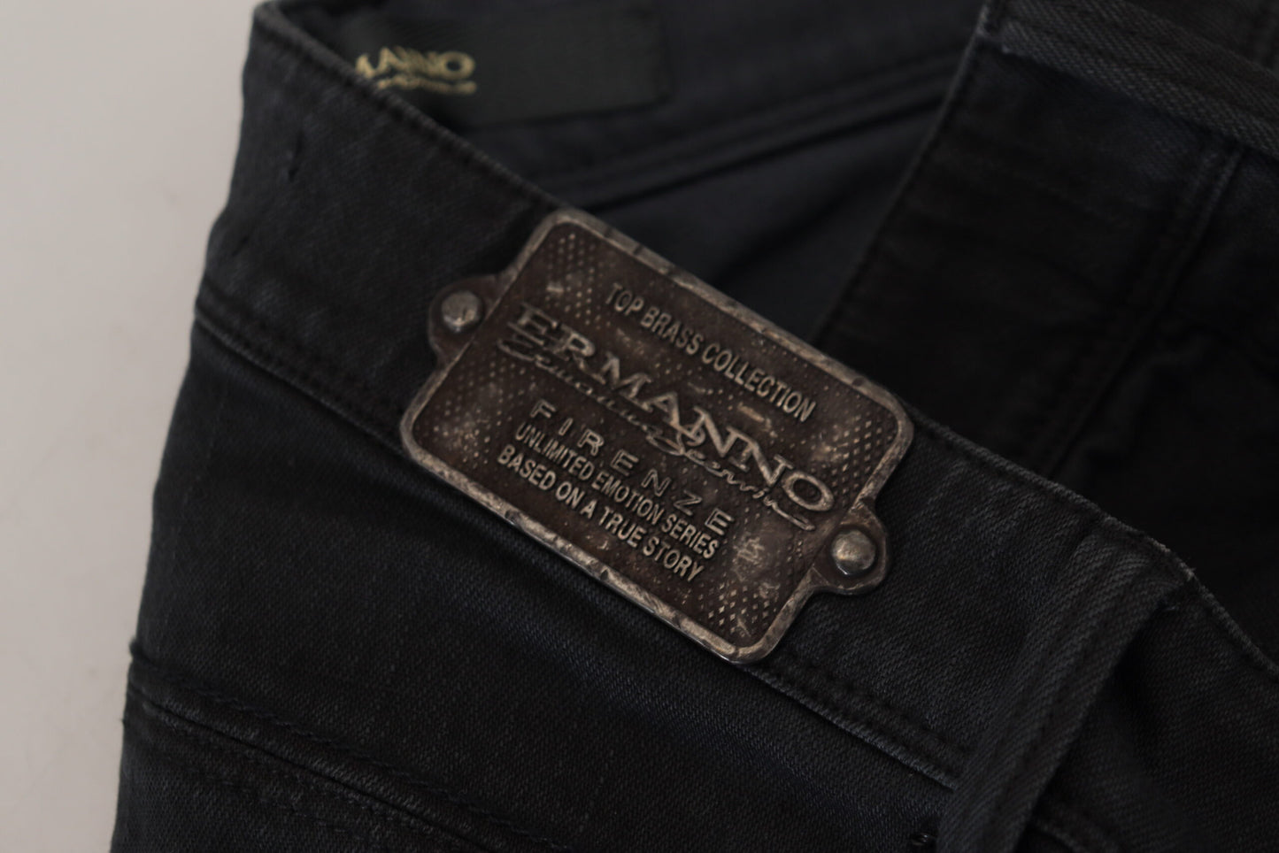 Ermanno Scervino Black Cotton Slim Fit Women Denim Jeans $915.00 Ermanno Scervino Luzworld