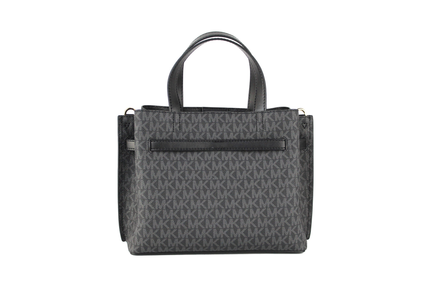 Michael Kors Emilia Small Black Signature PVC Satchel Crossbody Handbag Purse $889.00 Michael Kors Luzworld