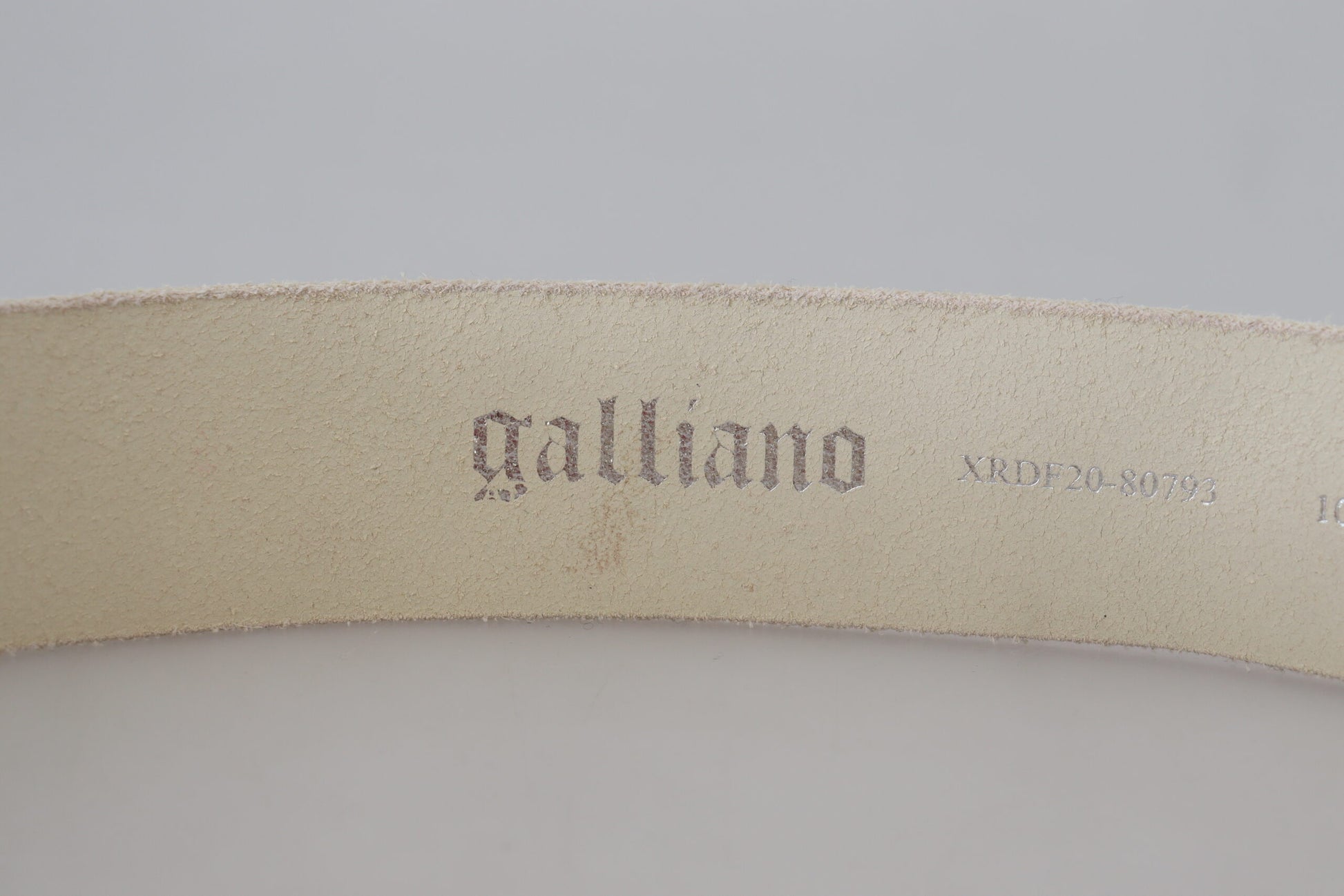 John Galliano Pink Leather Letter Logo Round Buckle Waist Belt $219.00 John Galliano Luzworld