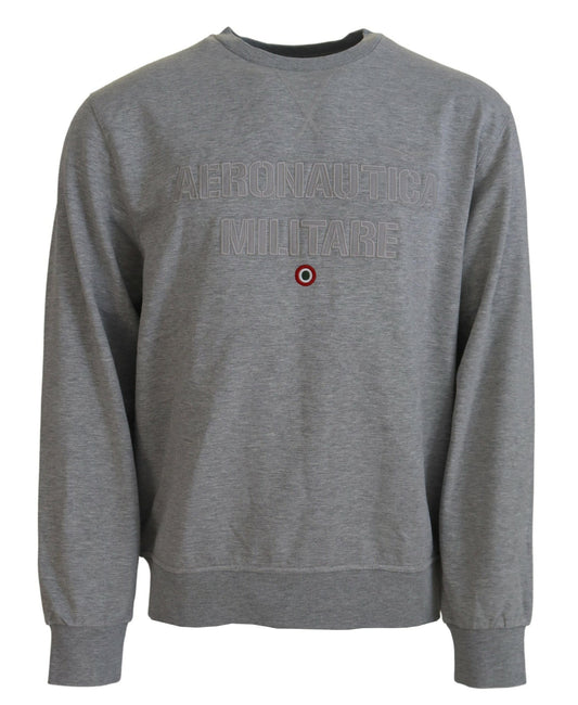 Aeronautica Militare Gray Men Pullover Sweatshirt Sweater $272.00 Aeronautica Militare Luzworld