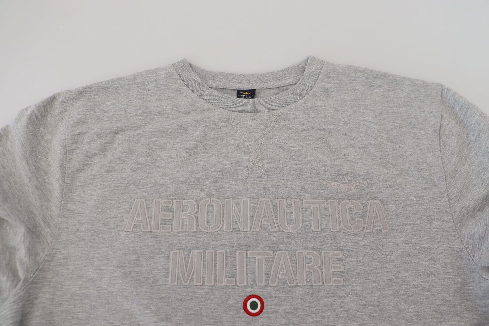 Aeronautica Militare Gray Men Pullover Sweatshirt Sweater $272.00 Aeronautica Militare Luzworld