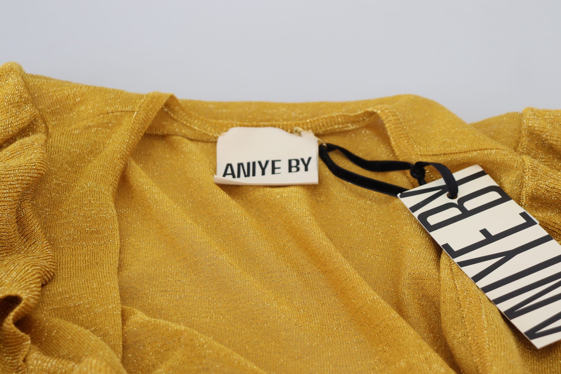 Aniye By Gold Long Sleeves Ruffled Women Cardigan Sweater $695.00 Aniye By Luzworld