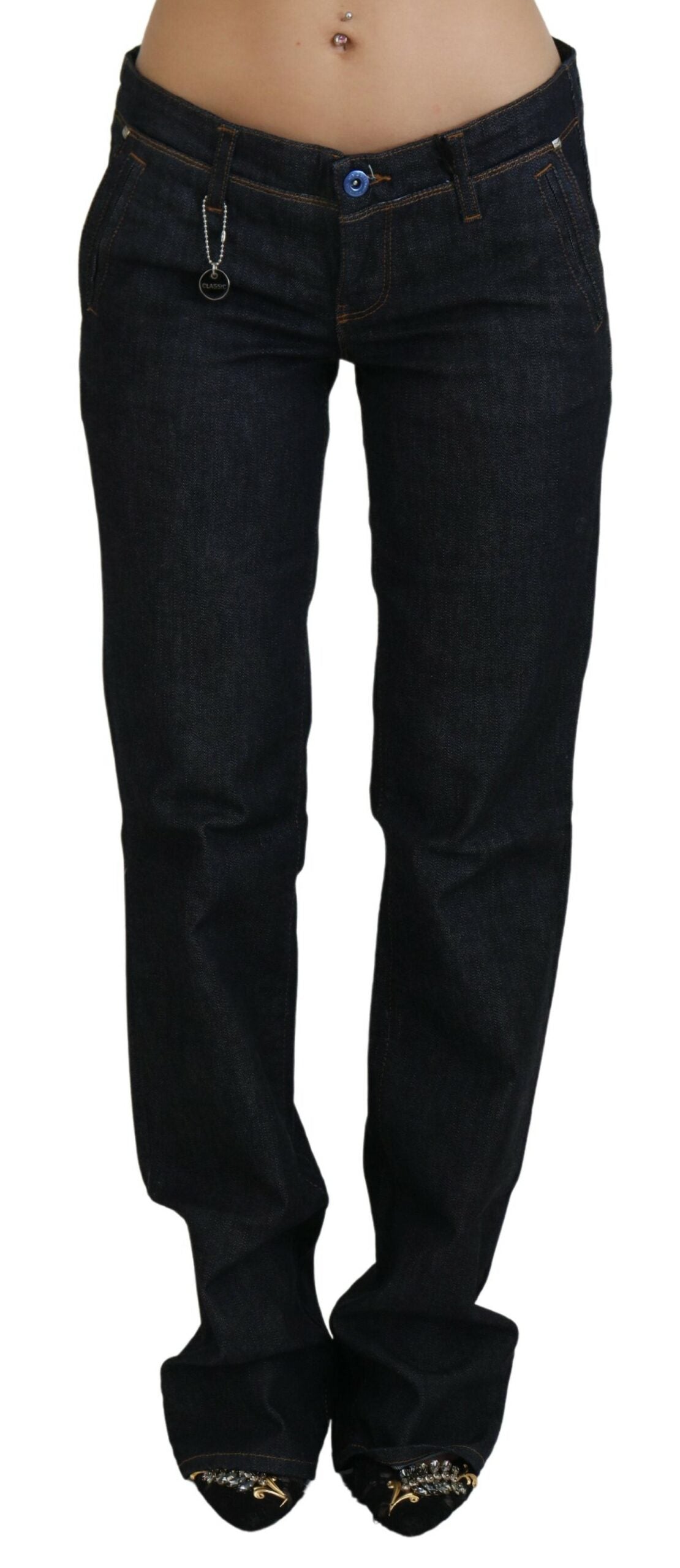 Costume National Blue Low Waist Straight Denim Pants Jeans $559.00 Costume National Luzworld