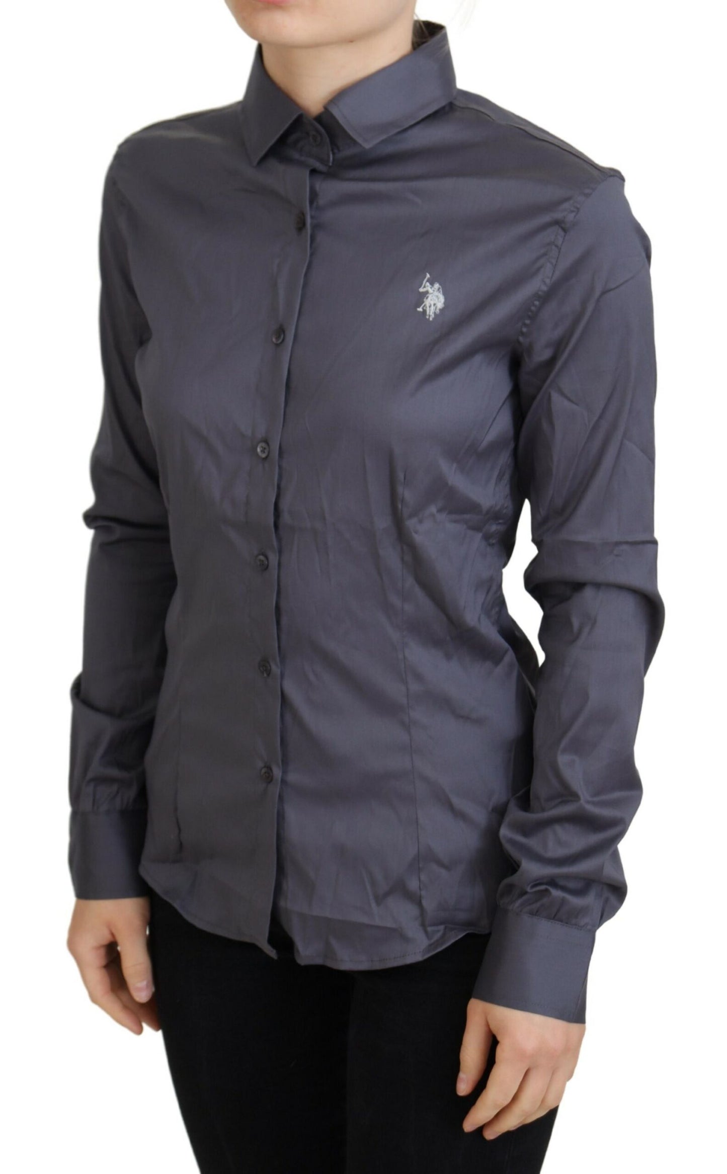 U.S. POLO ASSN. Gray Printed Long Sleeves Collared Top $219.00 U.S. POLO ASSN. Luzworld