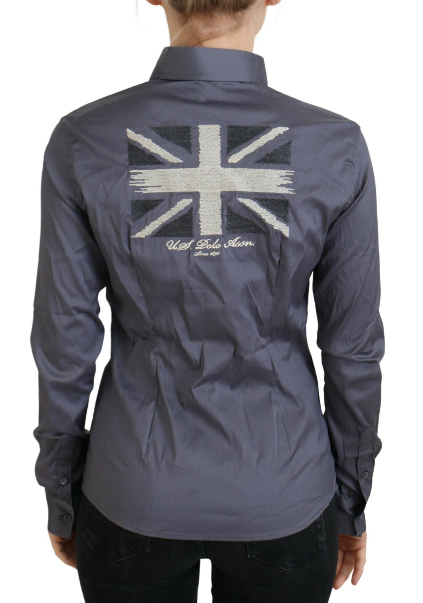 U.S. POLO ASSN. Gray Printed Long Sleeves Collared Top $219.00 U.S. POLO ASSN. Luzworld