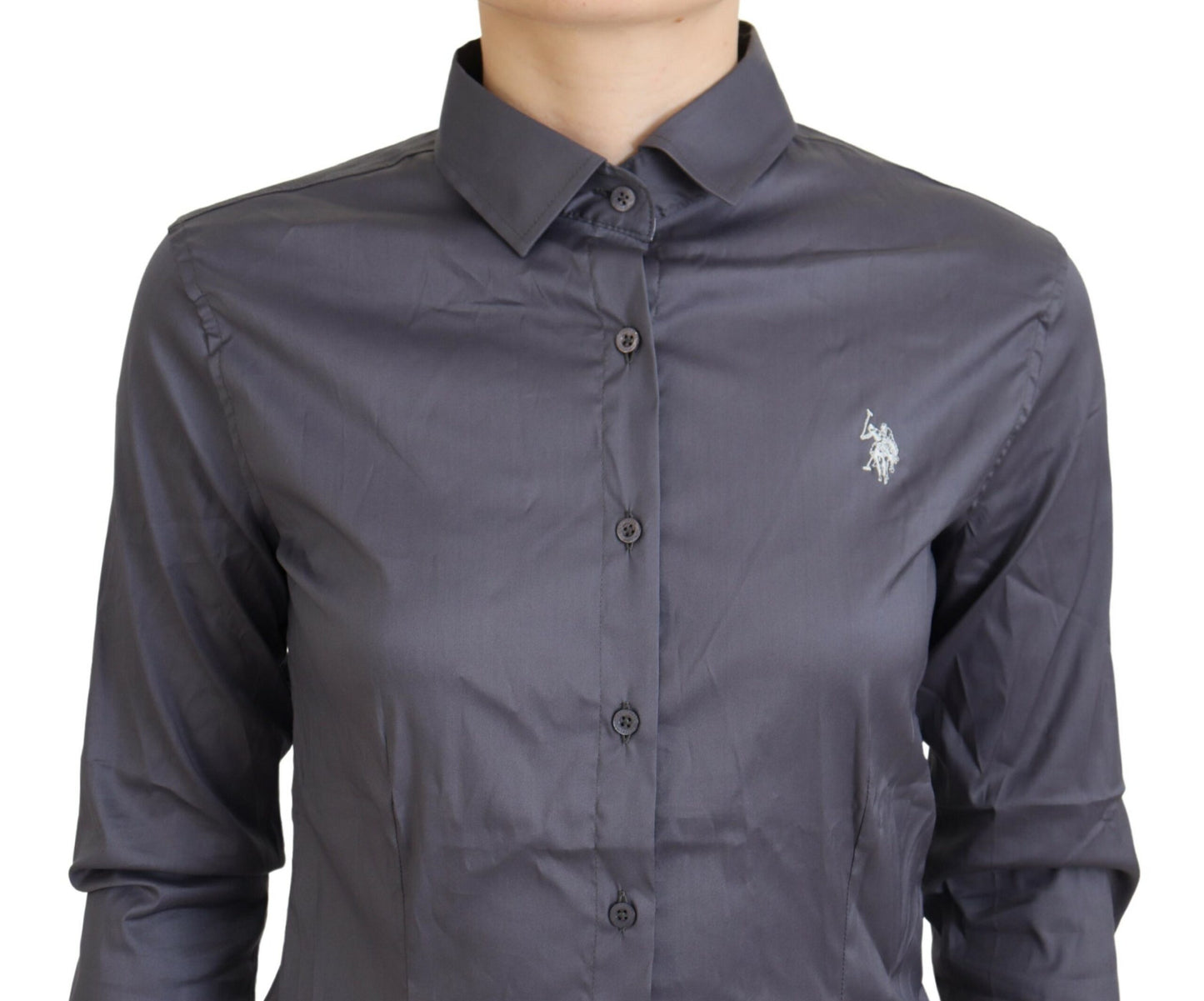 U.S. POLO ASSN. Gray Printed Long Sleeves Collared Top $219.00 U.S. POLO ASSN. Luzworld