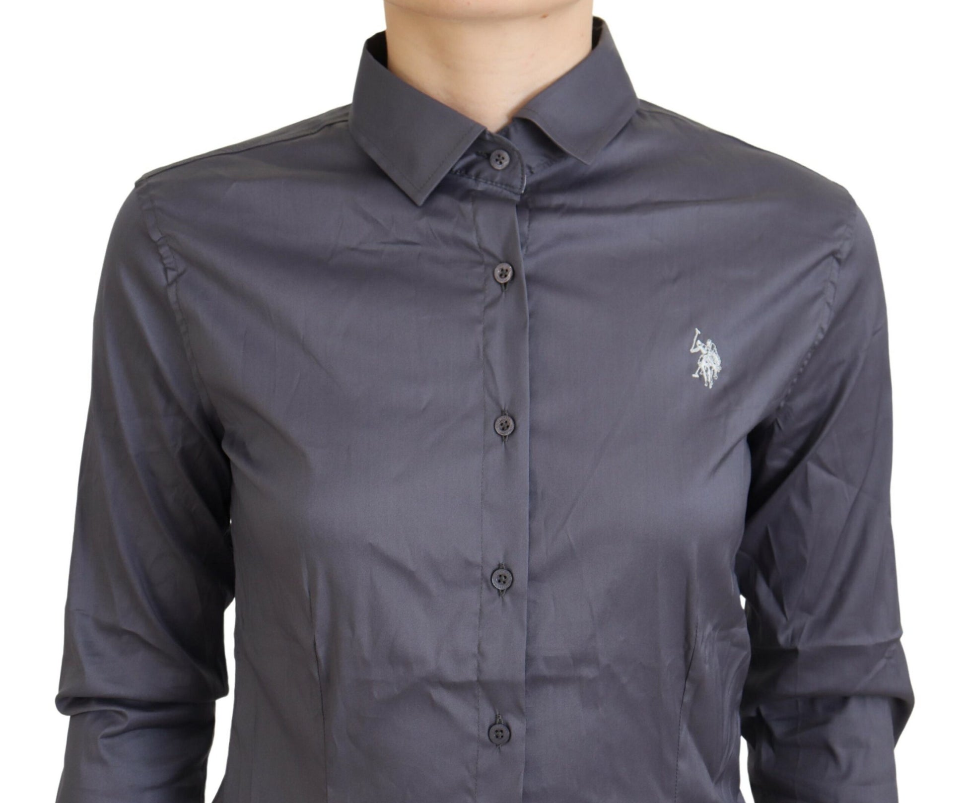 U.S. POLO ASSN. Gray Printed Long Sleeves Collared Top $219.00 U.S. POLO ASSN. Luzworld