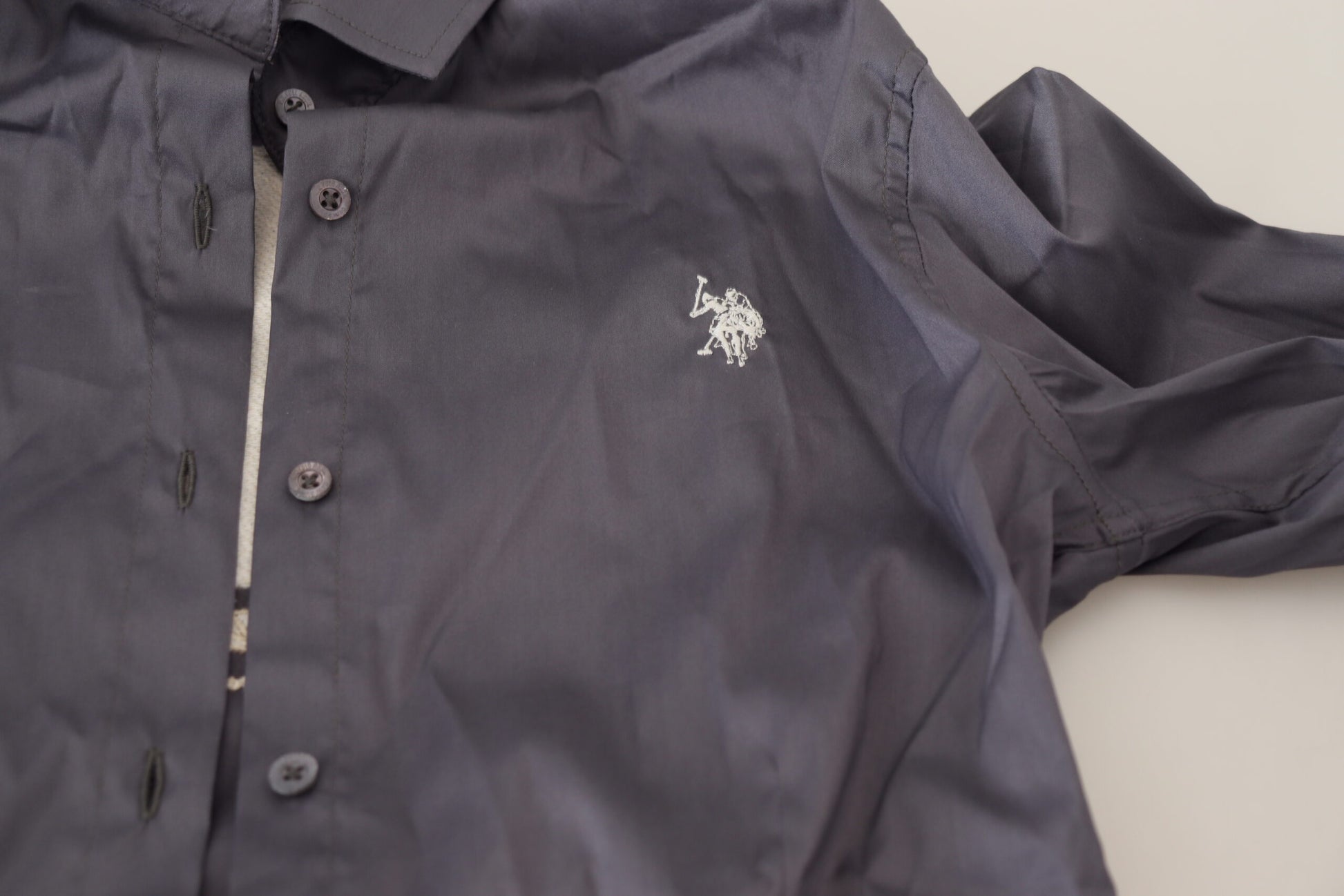 U.S. POLO ASSN. Gray Printed Long Sleeves Collared Top $219.00 U.S. POLO ASSN. Luzworld