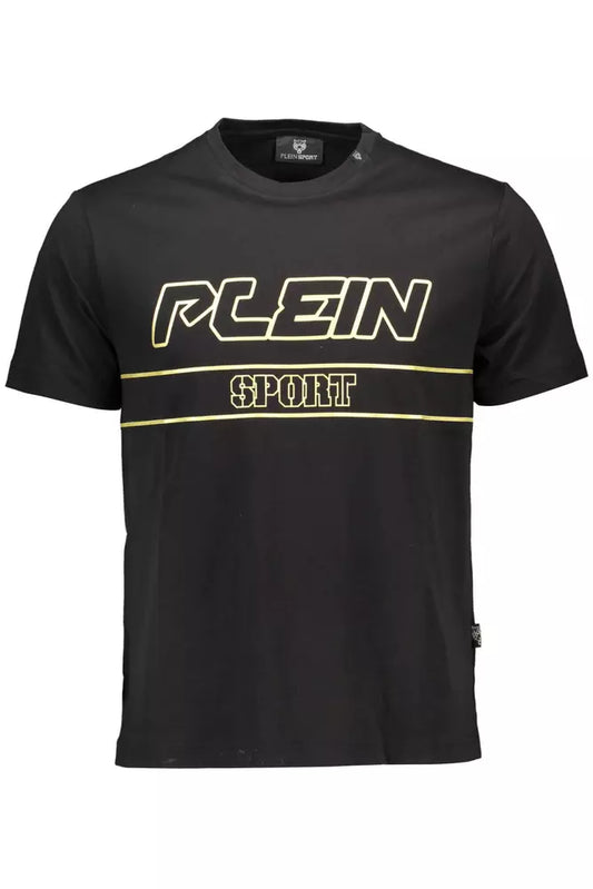 Plein Sport Black Cotton Men T-Shirt $457.00 Plein Sport Luzworld