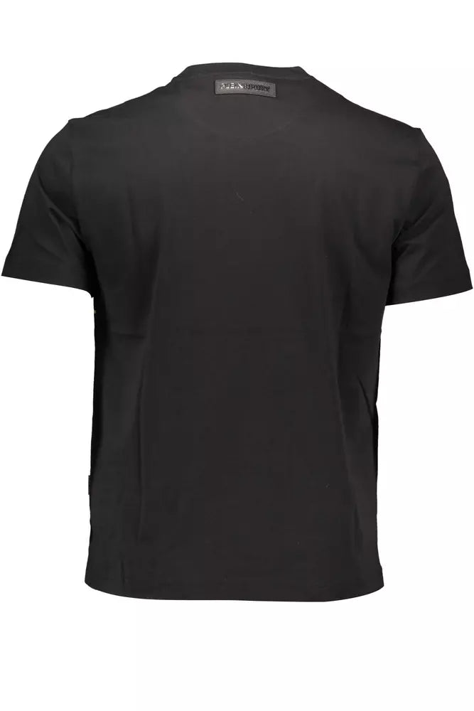 Plein Sport Black Cotton Men T-Shirt $457.00 Plein Sport Luzworld
