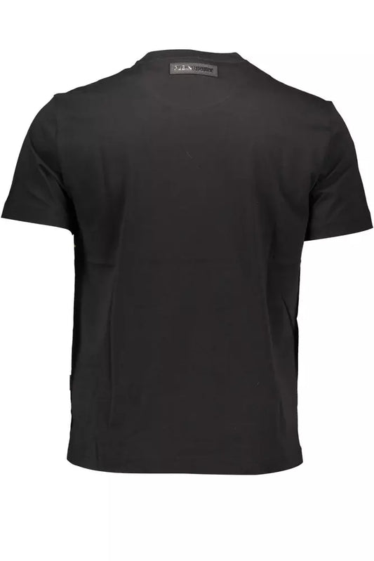 Plein Sport Black Cotton Men T-Shirt $457.00 Plein Sport Luzworld