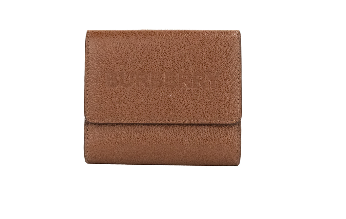 Burberry Luna Tan Grained Leather Small Coin Pouch Snap Wallet $984.00 Burberry Luzworld