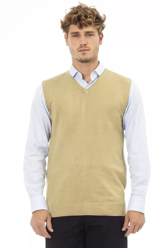 Alpha Studio Beige Viscose Men Jacket