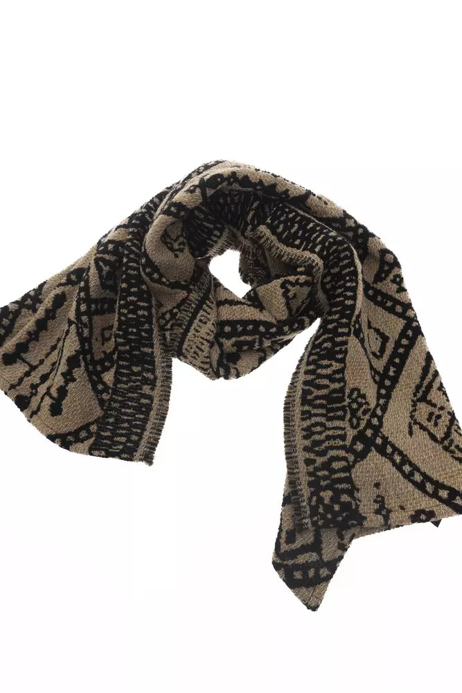 Alpha Studio Brown Wool Women Scarf $503.00 Alpha Studio Luzworld