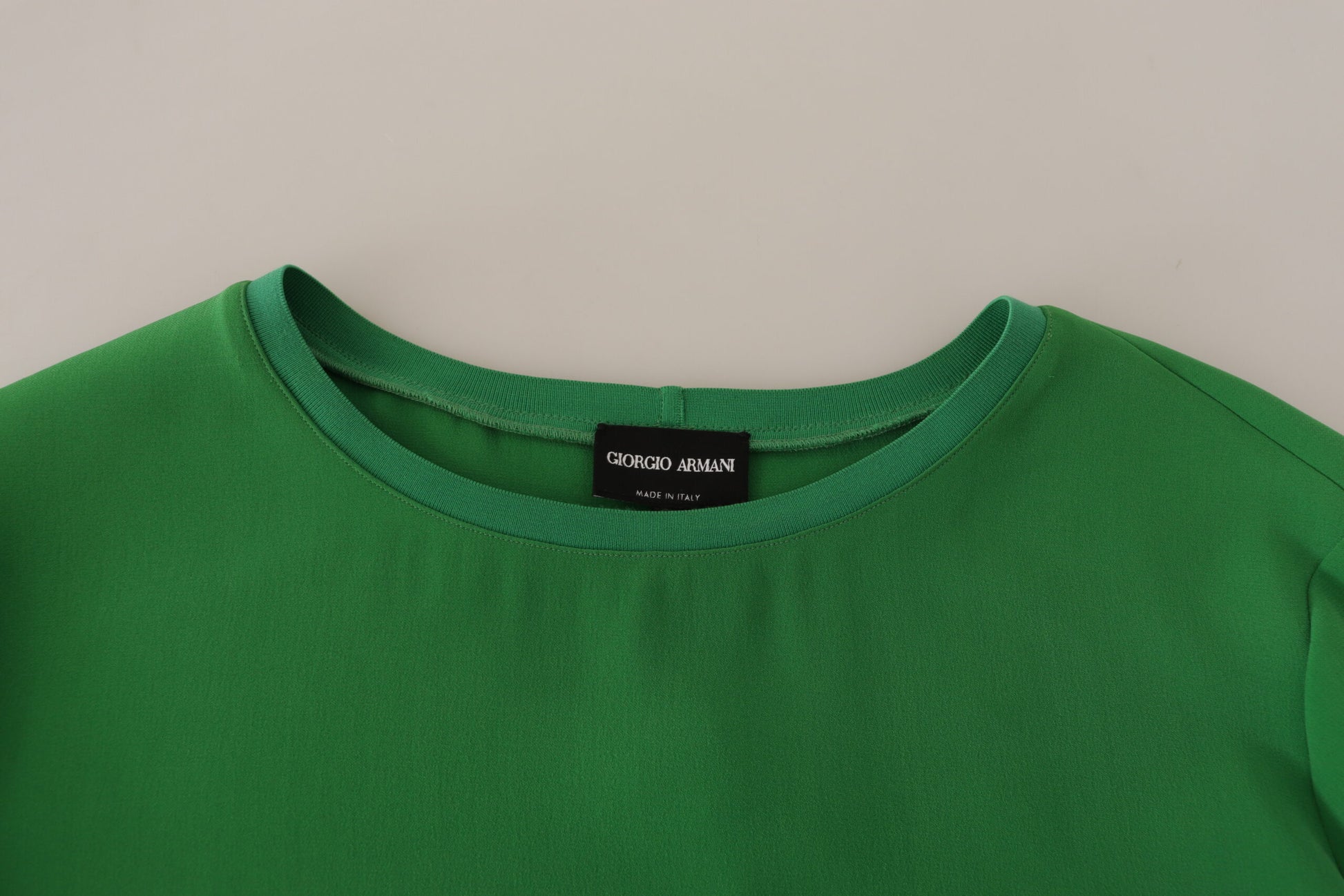 Armani Green Silk Long Sleeves Round Neck Sweater $3269.00 Armani Luzworld