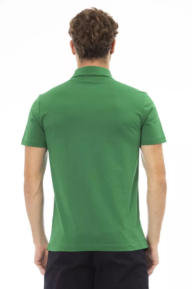 Baldinini Trend Green Cotton Men Polo $177.00 Baldinini Trend Luzworld