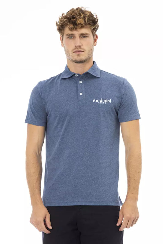 Baldinini Trend Blue Cotton Men Polo Shirt $177.00 Baldinini Trend Luzworld