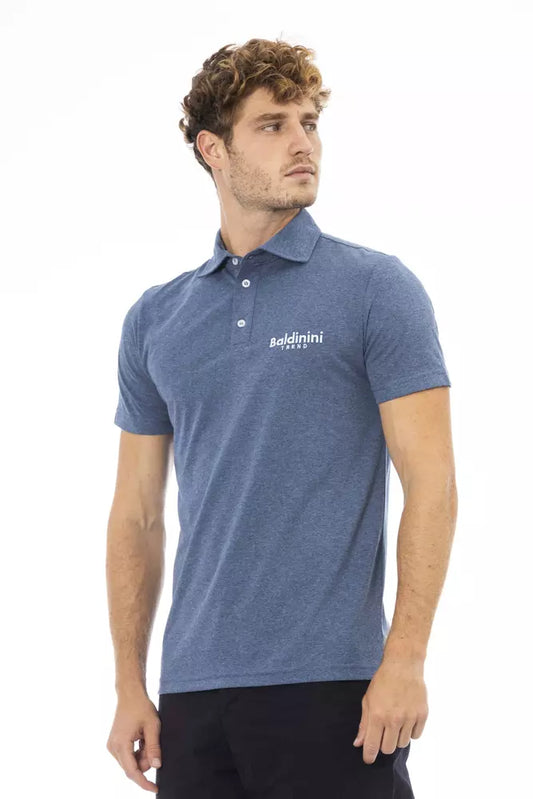 Baldinini Trend Blue Cotton Men Polo Shirt $177.00 Baldinini Trend Luzworld