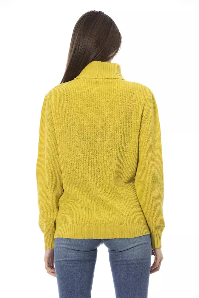 Baldinini Trend Yellow Wool Women Sweater $564.00 Baldinini Trend Luzworld